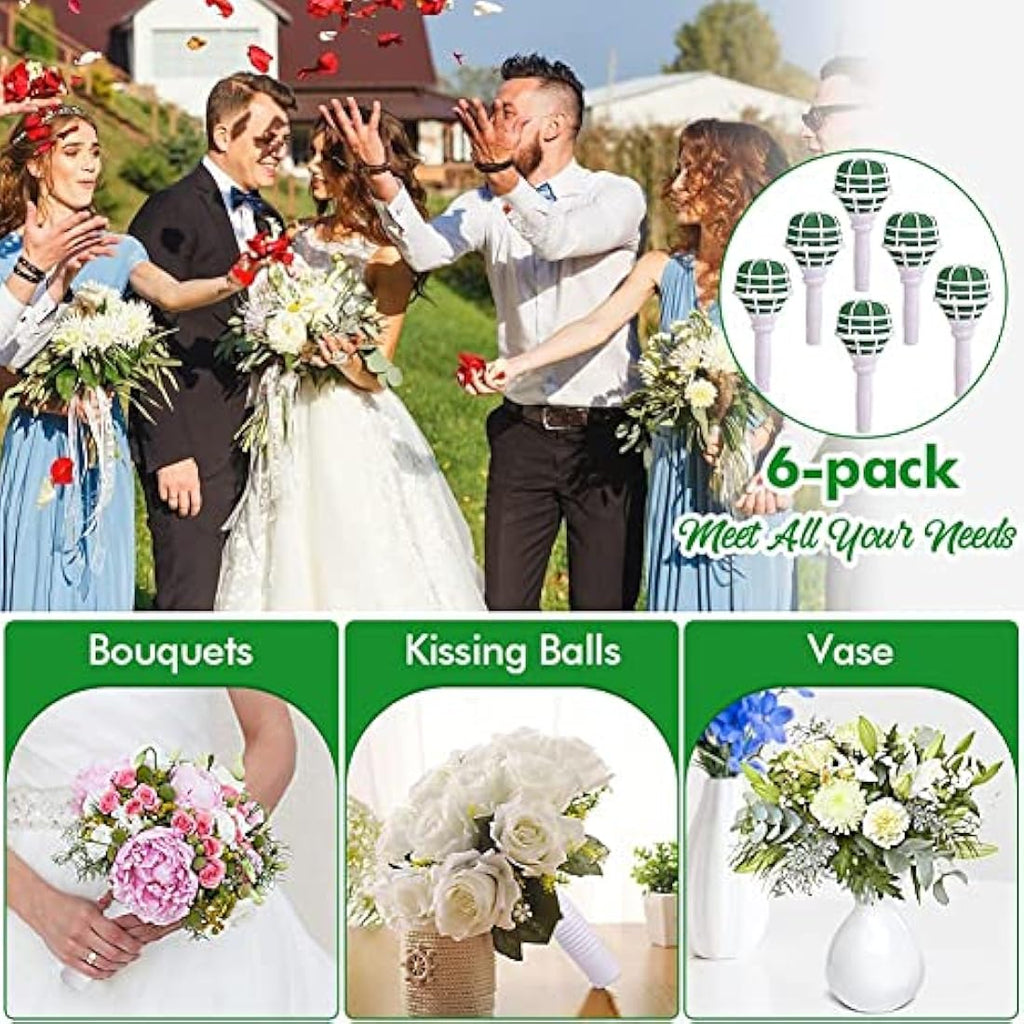 Jolof Store 6 Pack Floral Foam Bouquet Holders for DIY Wedding Flowers