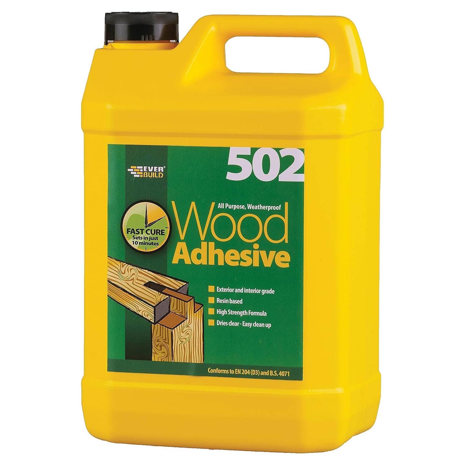 Everbuild 502 All Purpose Weatherproof Wood Adhesive Glue - 5 Litre