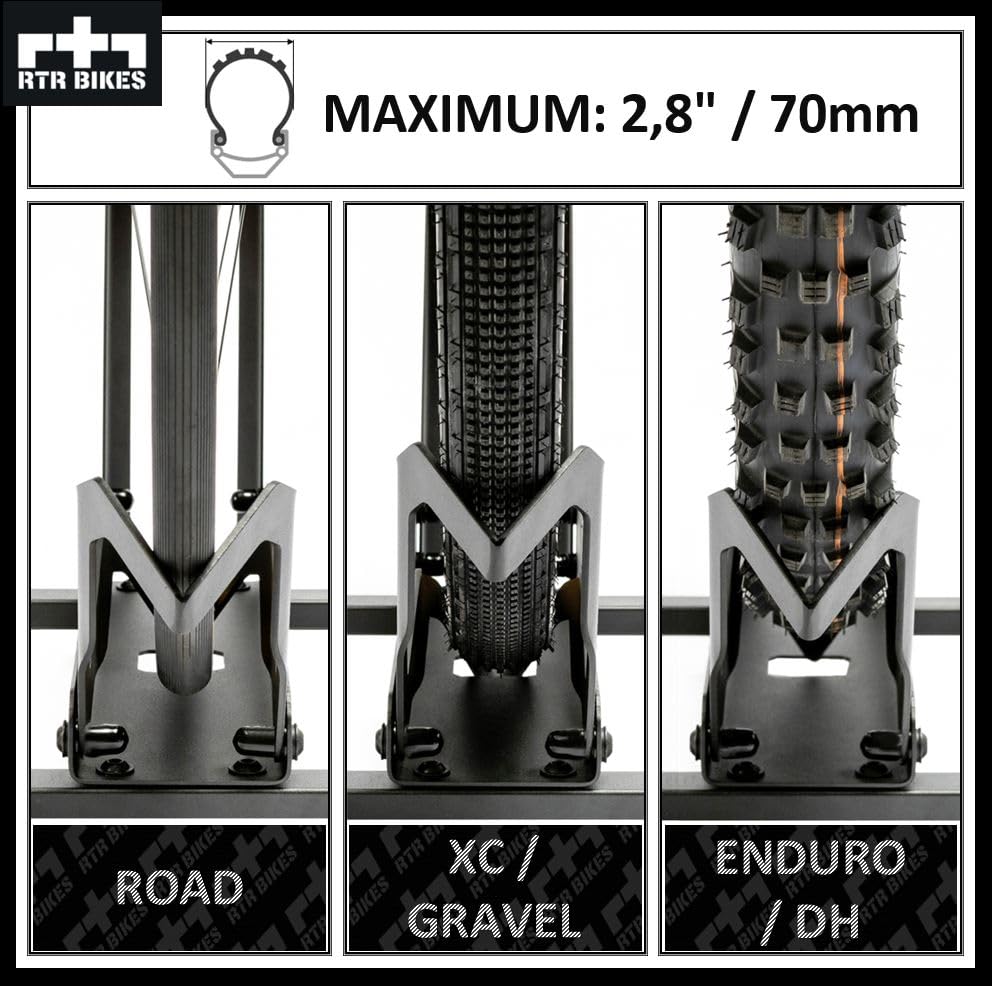 RTR BIKES Brutus Professional Bike Stand – Heavy Duty Storage for 26-29"
