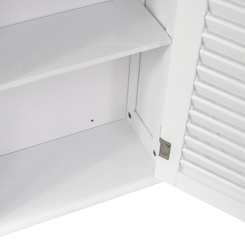 Bath Vida Liano Bathroom Cabinet Single Door Shutter Wall Mounted Storage, White - image 5