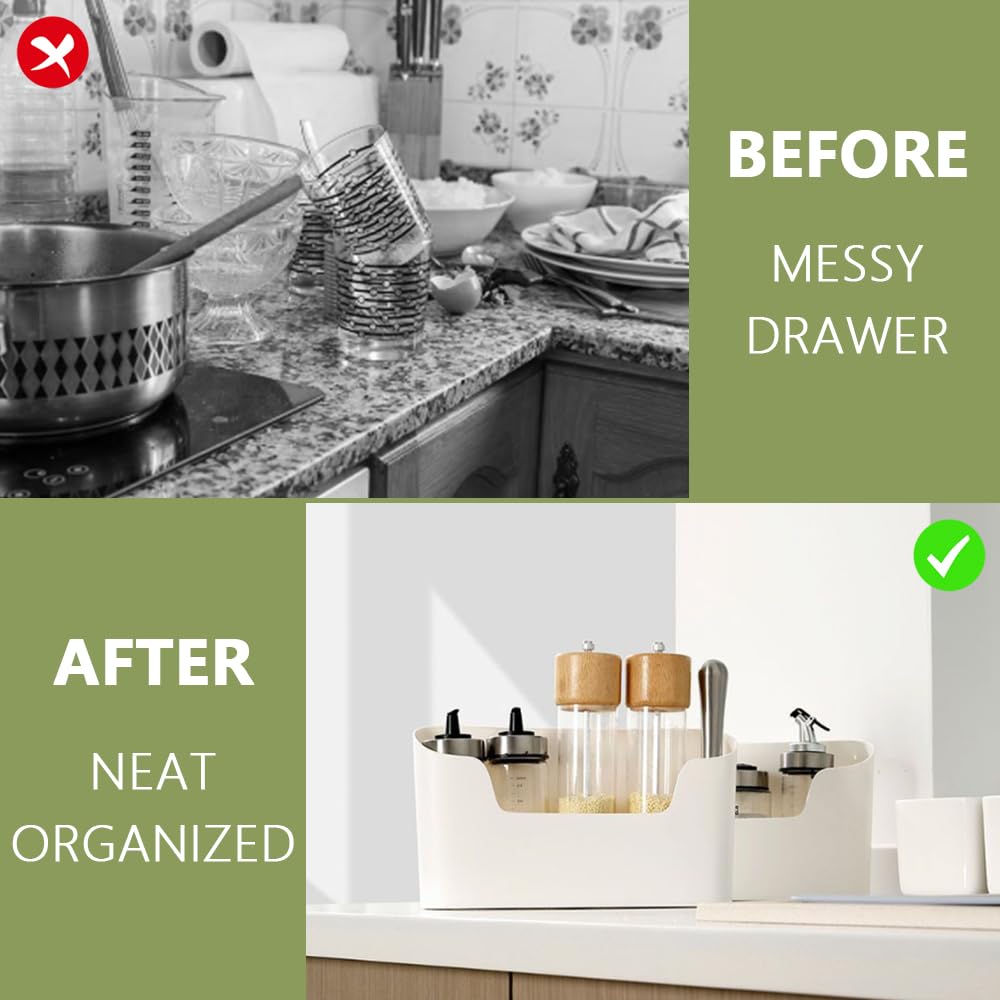 KARBAG 2 Pieces Kitchen Cabinet Door Storage Box, Self-Adhesive Wall Mounted Storage Box Wrap Organizer Container Storage Organizer Space Saving for - image 4