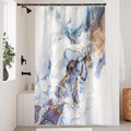 Uiiooazy Blue Marble Shower Curtain | Waterproof Polyester Bath Decor