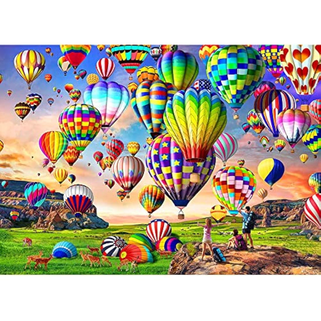 HUADADA Hot Air Balloon Jigsaw Puzzle - 1000 Piece Adult Educational Game