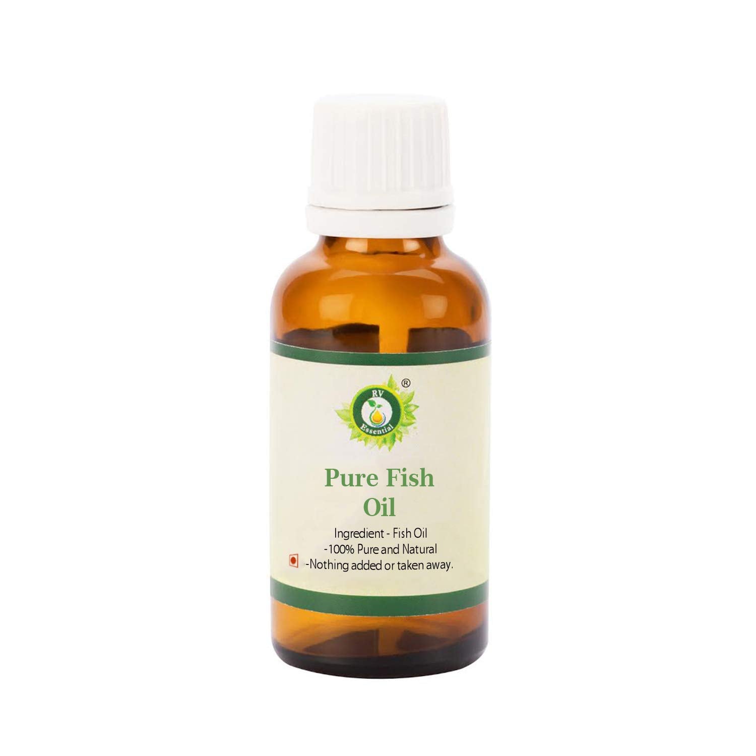 R V Essential Pure Cod Liver Fish Oil – 30ml Amber Glass Bottle