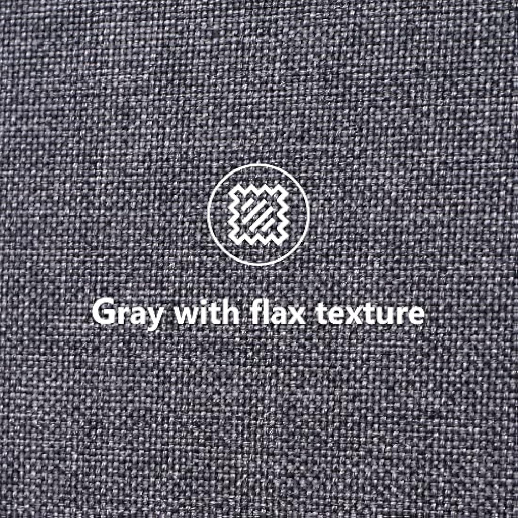 Merax 3FT Single Upholstered Bed Frame | Grey Linen Wingback Bed