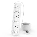 WLV 5 Gang Extension Lead with 3 USB Slots – 3M Wall Mounted Power Strip