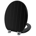 Angel Shield Black Wooden Toilet Seat | Soft Close & Quick Release