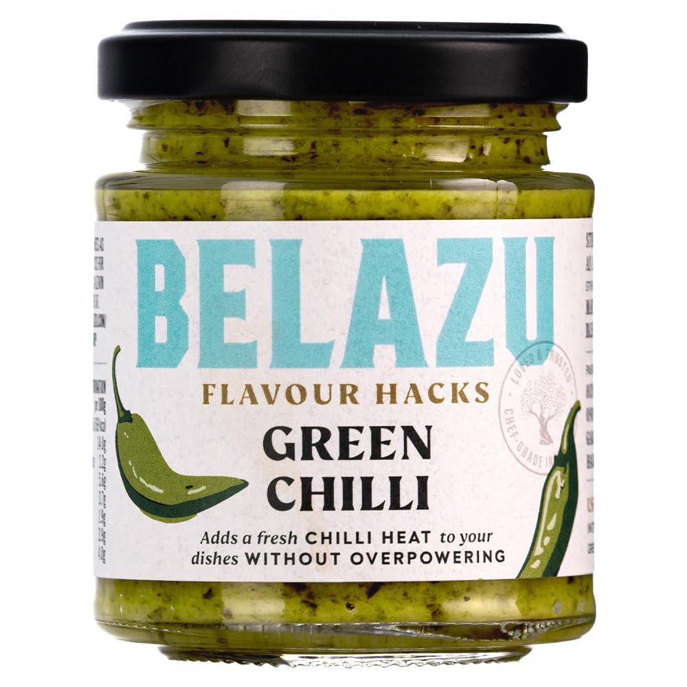 Belazu Green Chilli Paste – Gourmet Cooking Paste 130g (Pack of 6)