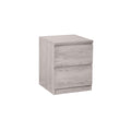 Julian Bowen Jupiter 2 Drawer Bedside Table - Modern Grey Oak Finish