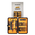 Groomarang 15pc Mens Manicure Kit | Stainless Steel Nail Grooming Set