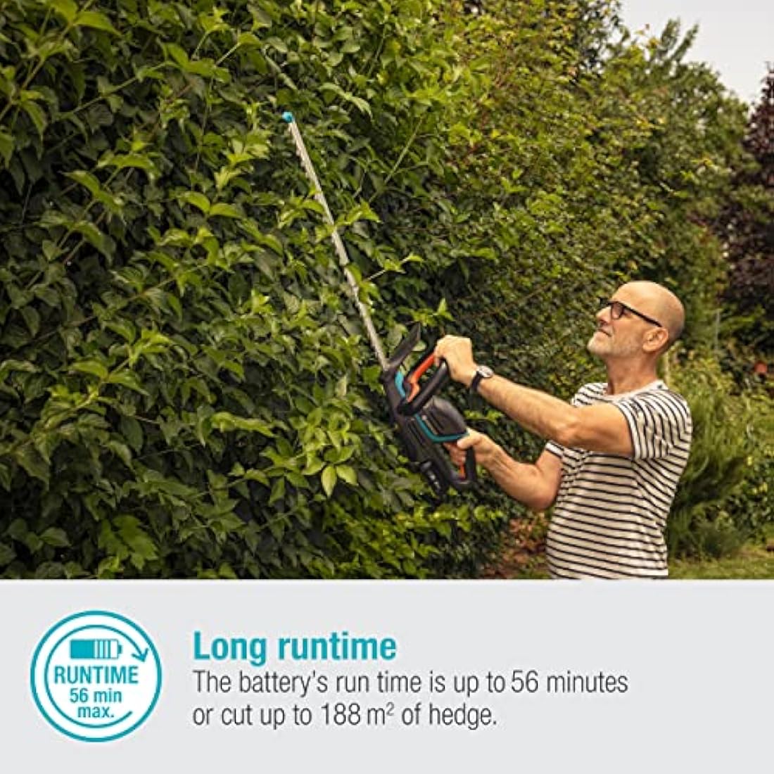 Gardena ComfortCut 60 18V P4A Battery Hedge Trimmer – 60cm Blade