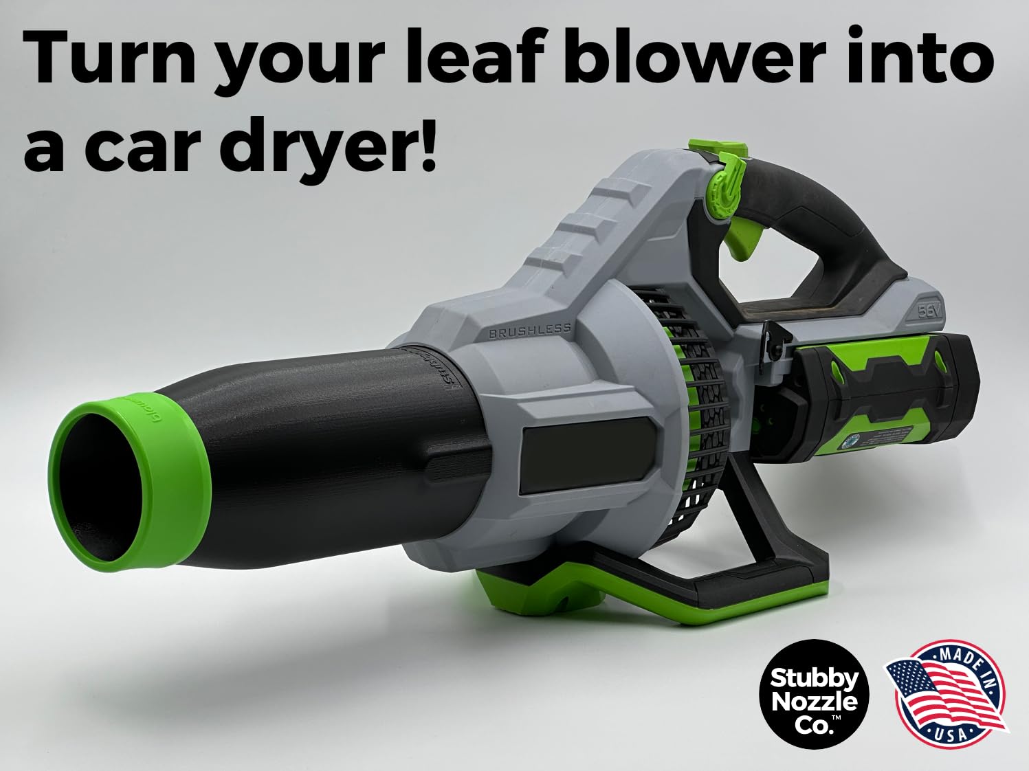 Stubby Nozzle Co. Car Drying Nozzle for EGO Leaf Blowers (530-765 Models)