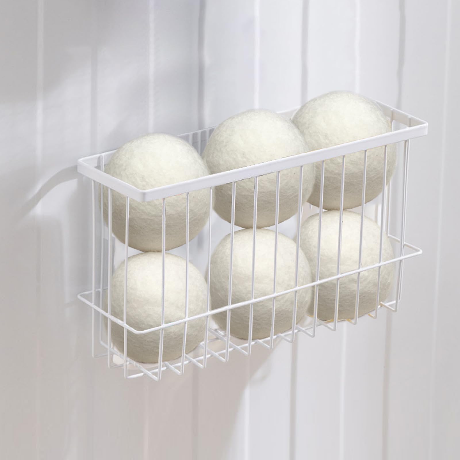 Magnetic Metal Dryer Ball Holder – Large Laundry Room Organizer