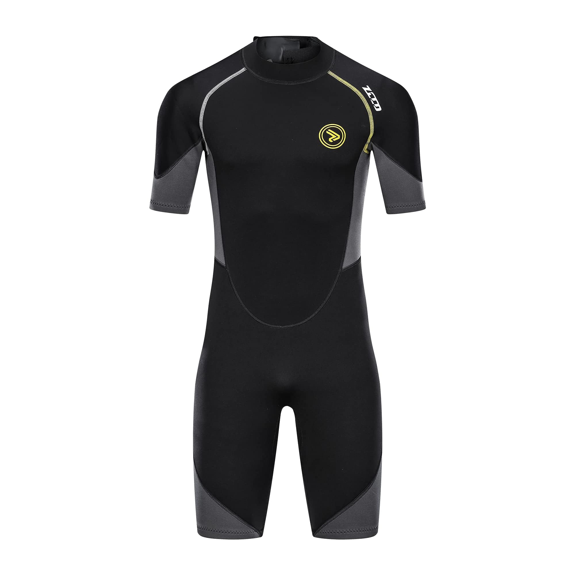ZCCO Men's 1.5mm Neoprene Shorty Wetsuit | Back Zip Short Sleeve Suit