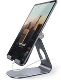 Lamicall Adjustable Tablet Stand | Desktop Holder for iPad & Samsung - Gray