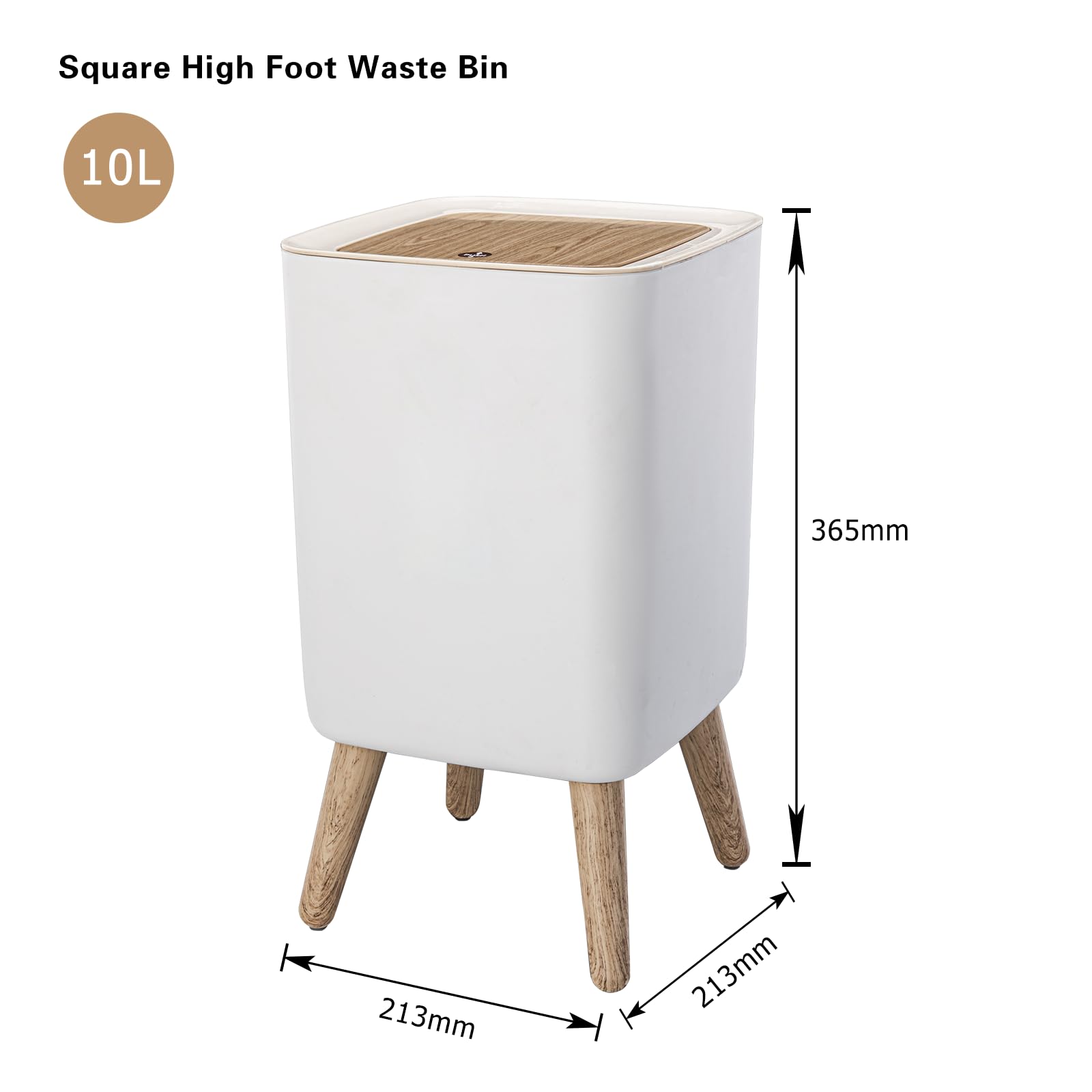 U2PICK 10L Slim Trash Can with Lid – Modern Dog Proof Waste Bin