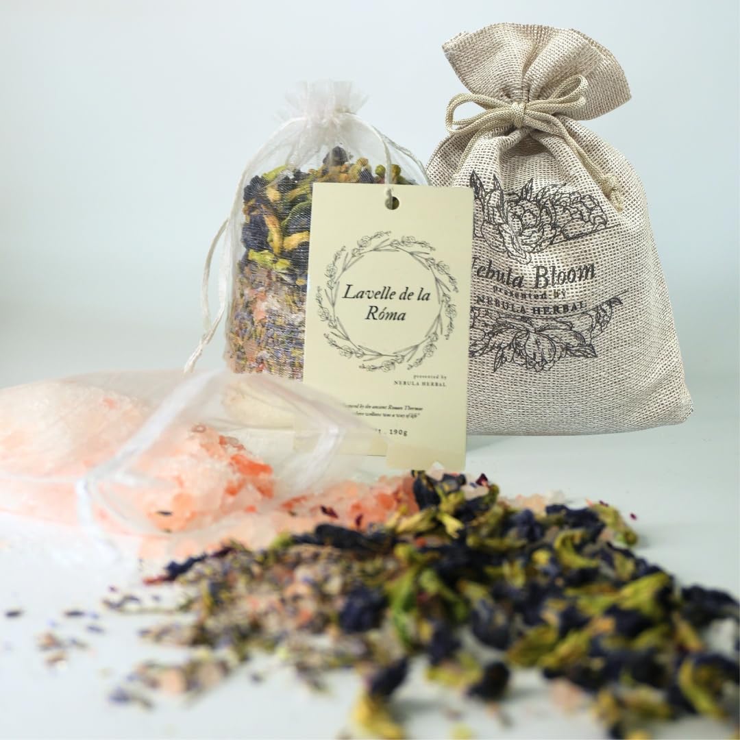 Jolof Store Lavender Botanical Bath Bag | Epsom & Himalayan Salt Soak