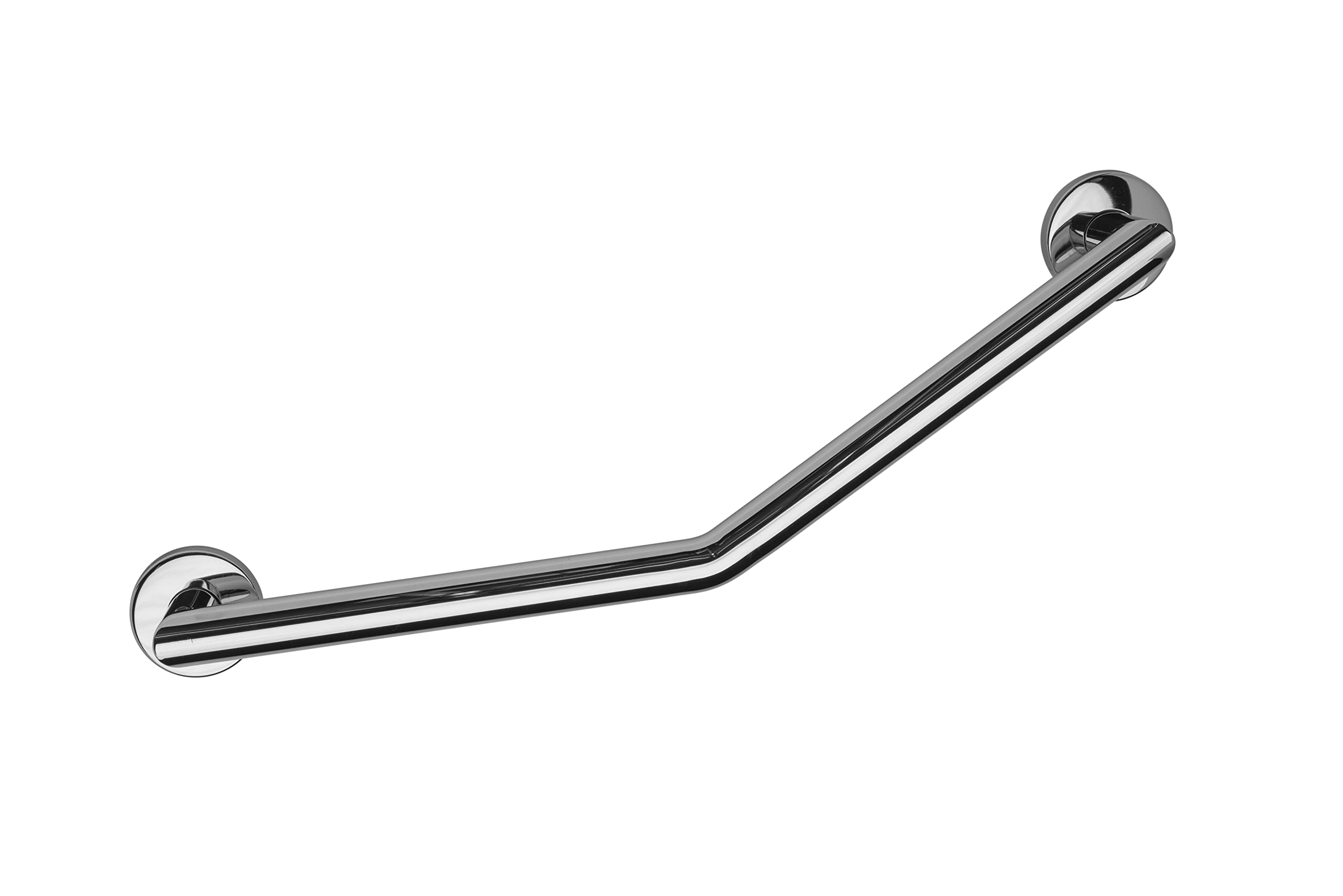Jolof Store Angled Bathroom Grab Bar - Chrome Stainless Steel Rail
