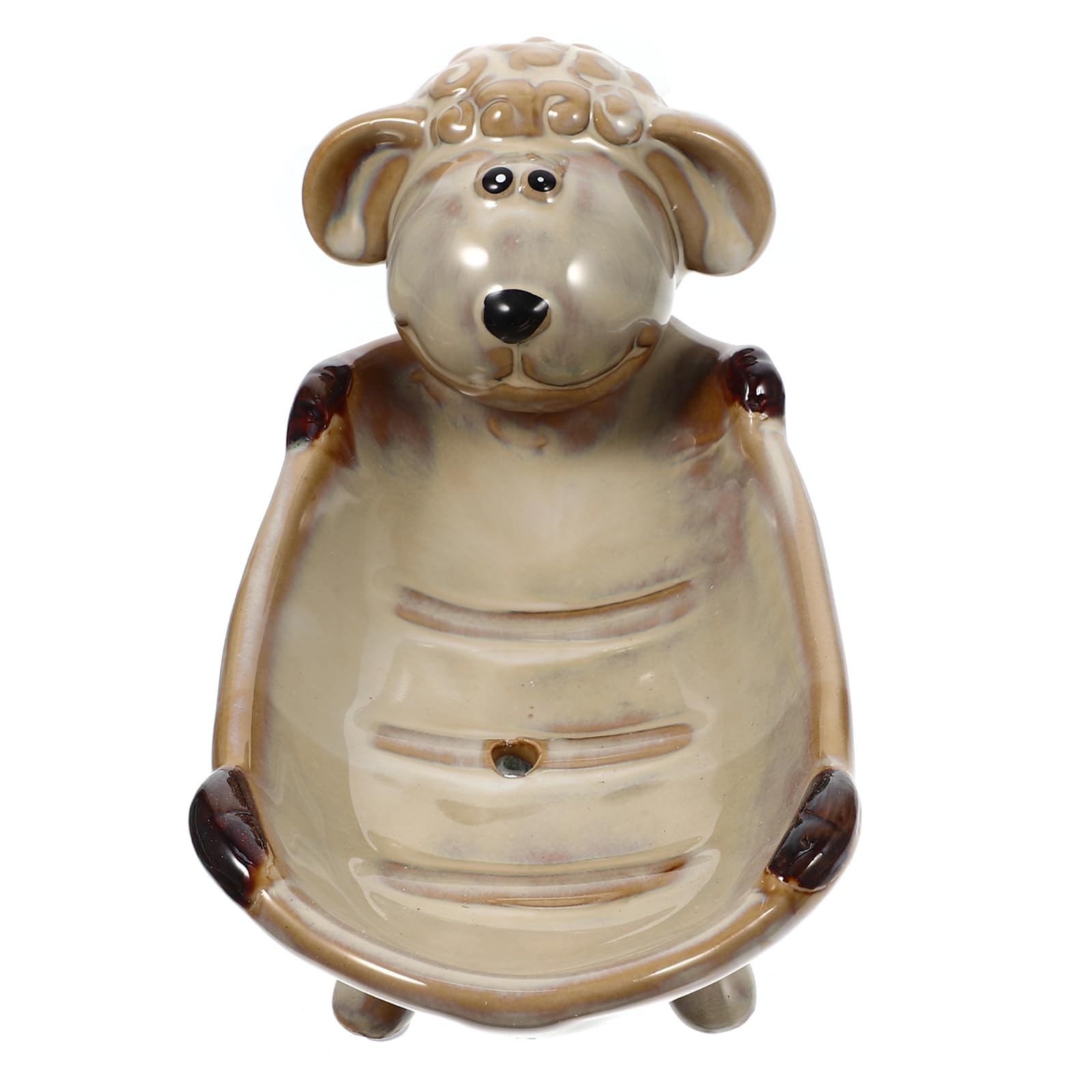 Ceramic Sheep Soap Dish – Dual-Layer Animal Key Holder