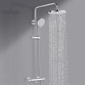 Bevankly Thermostatic Shower Mixer Set | Chrome Rainfall Shower System