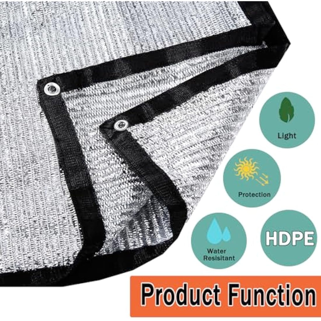 Soclear Aluminet Shade Cloth – 70% UV Reflective Pet & Garden Fabric – 13x24'