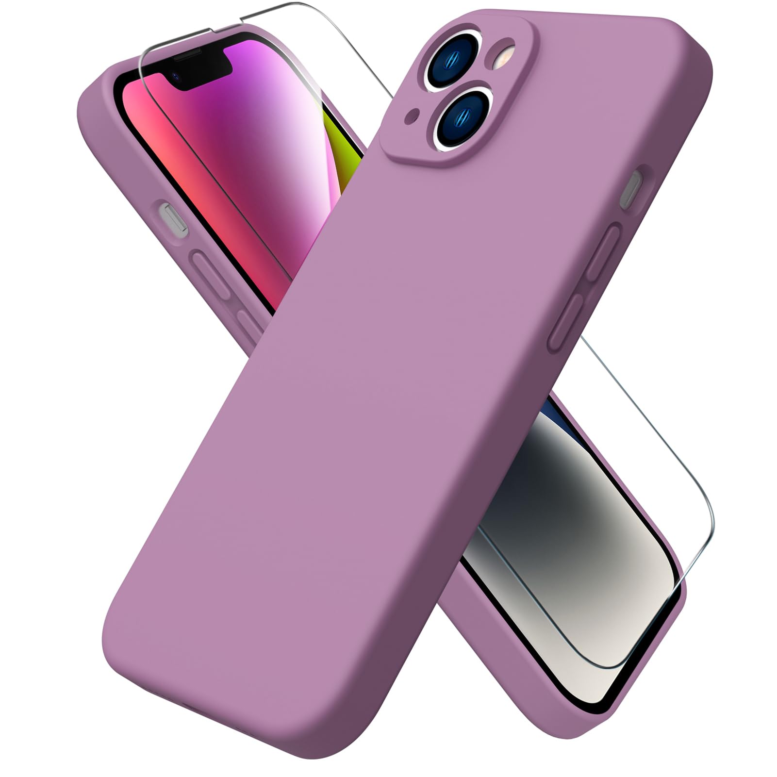 ACRONIX iPhone 14 Case – Liquid Silicone Shockproof Cover with Screen Protector