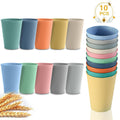Unbreakable Wheat Straw Drinking Cups | 10 Pack 350ml Tumblers