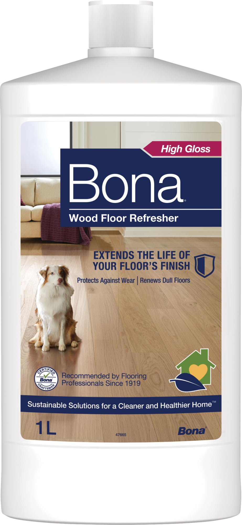 Bona Wood Floor Refresher – 1L Hardwood Floor Restorer and Polish