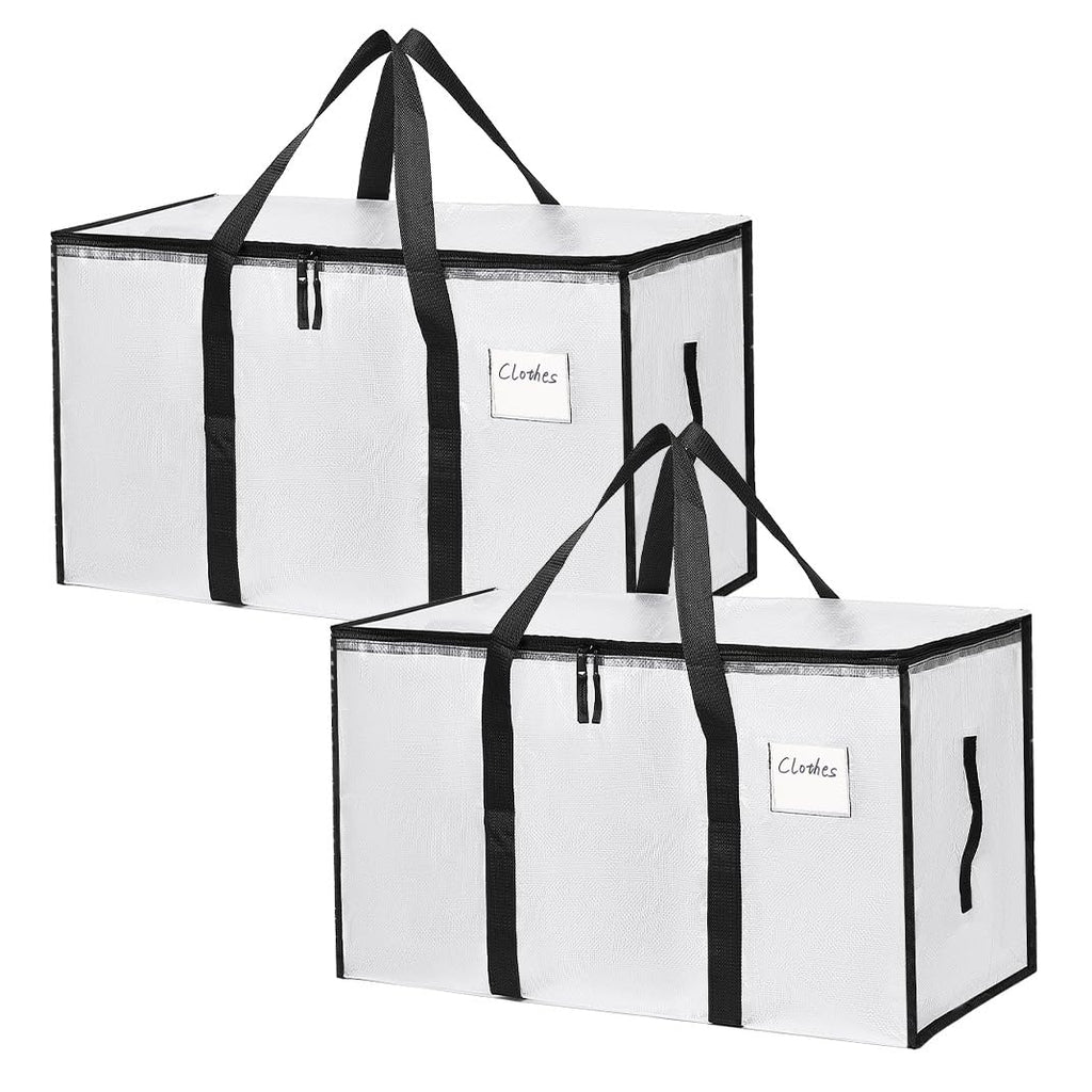Mesiria Large Storage Bags, Heavy Duty Waterproof Clothes Storage Bag Box Moving Bag Moving Totes Moving Boxes 2, Transparent