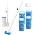 SUIXI Disposable Toilet Brush Set | Wall-Mounted Wand with 32 Refills