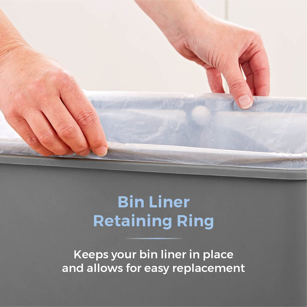 Tower 50L Sensor Bin – Automatic Battery-Operated Waste Bin, Grey