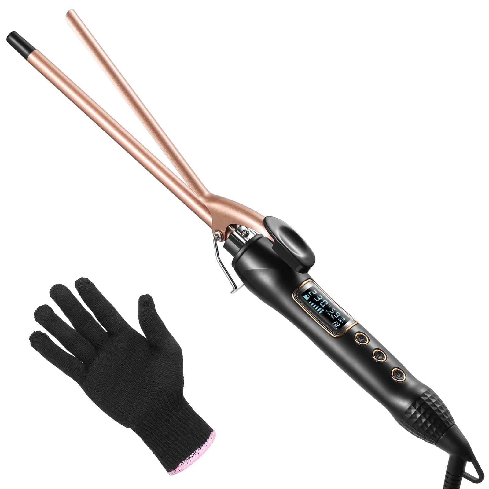 Haglater 9mm Thin Curling Wand | 3/8 Inch Ceramic Small Curling Iron