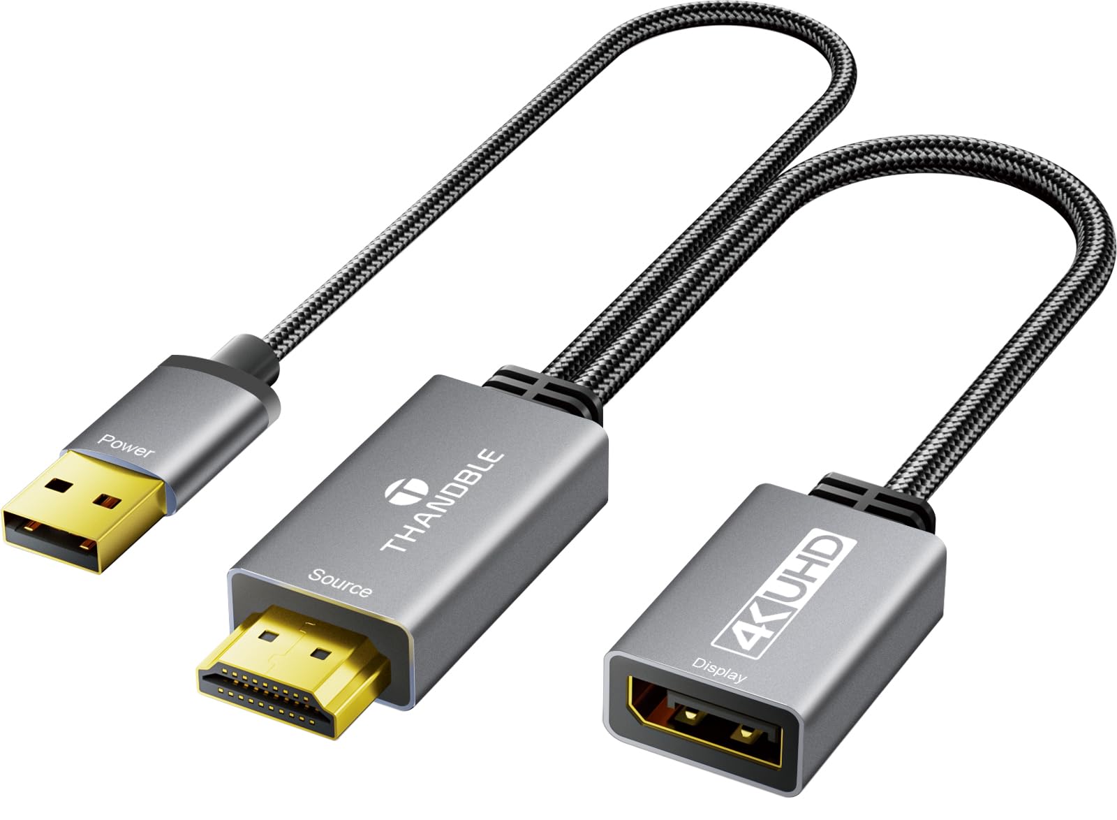 HDMI to DisplayPort Adapter – 4K@60Hz Aluminum Converter
