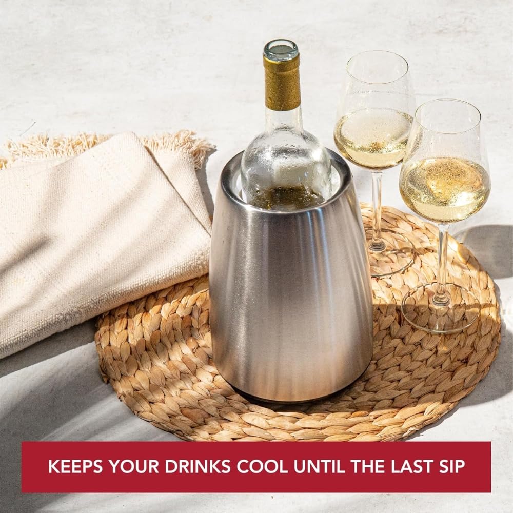 Active Wine Cooler - Stainless Steel Bottle Chiller