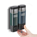 Szmst 2-Chamber Shower Shampoo Dispenser | Wall Mounted No-Drill Black