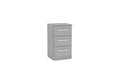 Birlea Lynx 3 Drawer Bedside Table | High Gloss Grey Nightstand