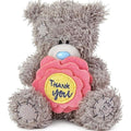 Me To You Tatty Teddy Thank You Flower Plush Bear - 4 Inch Gray Soft Toy