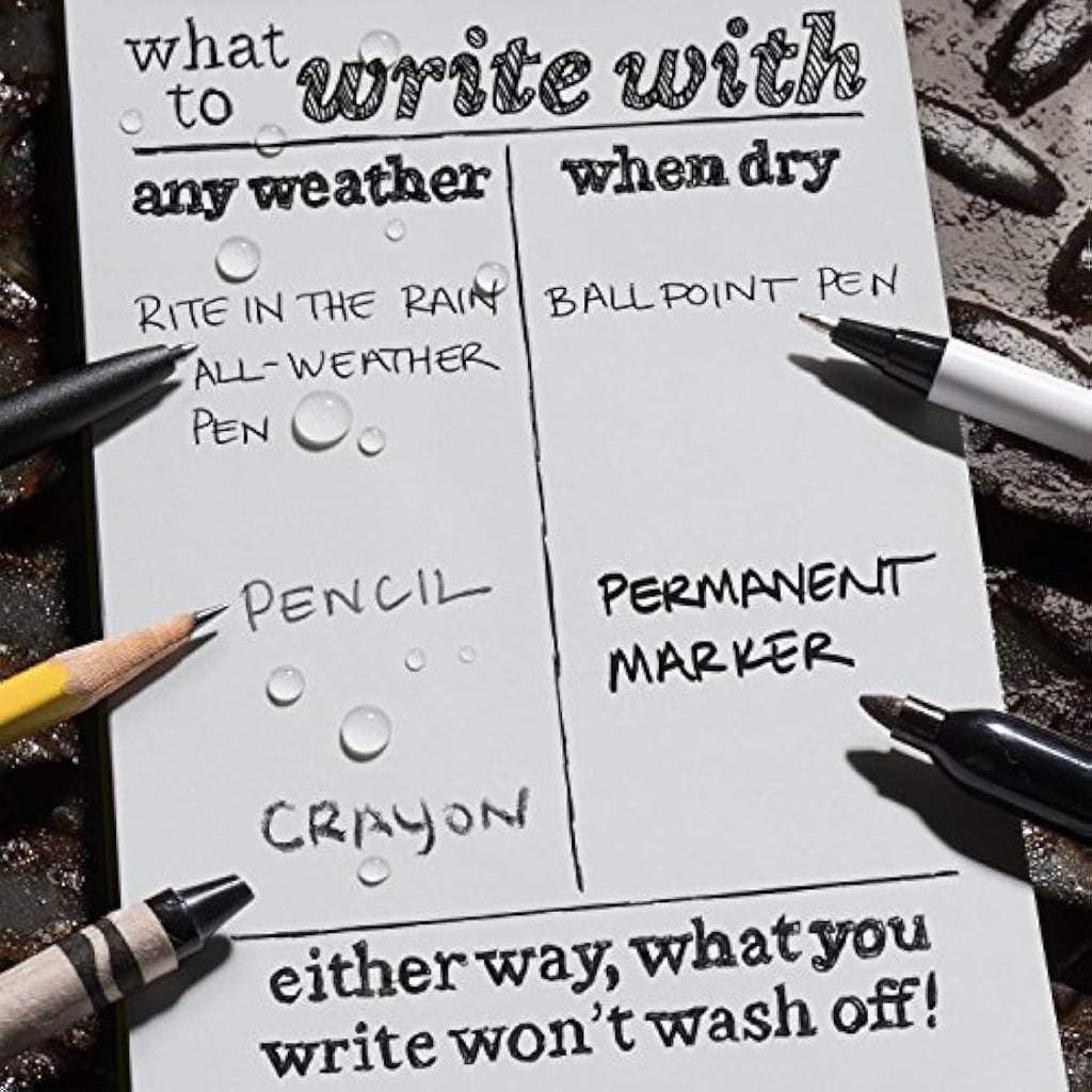Rite in the Rain Waterproof Notebook – 4x6 Top Spiral All-Weather Grey