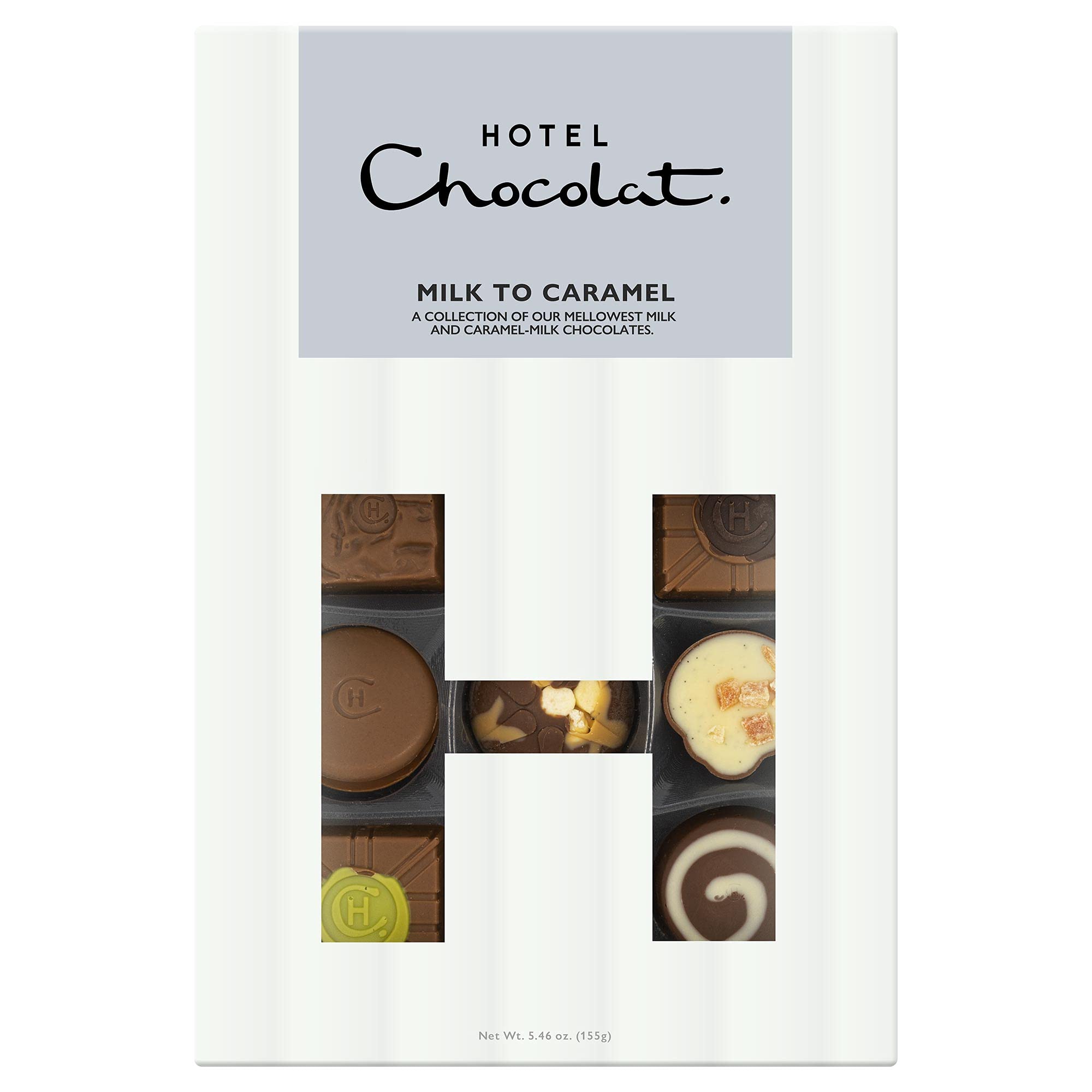 Hotel Chocolat Milk to Caramel H-Box – 14 Gourmet Chocolates, 155g