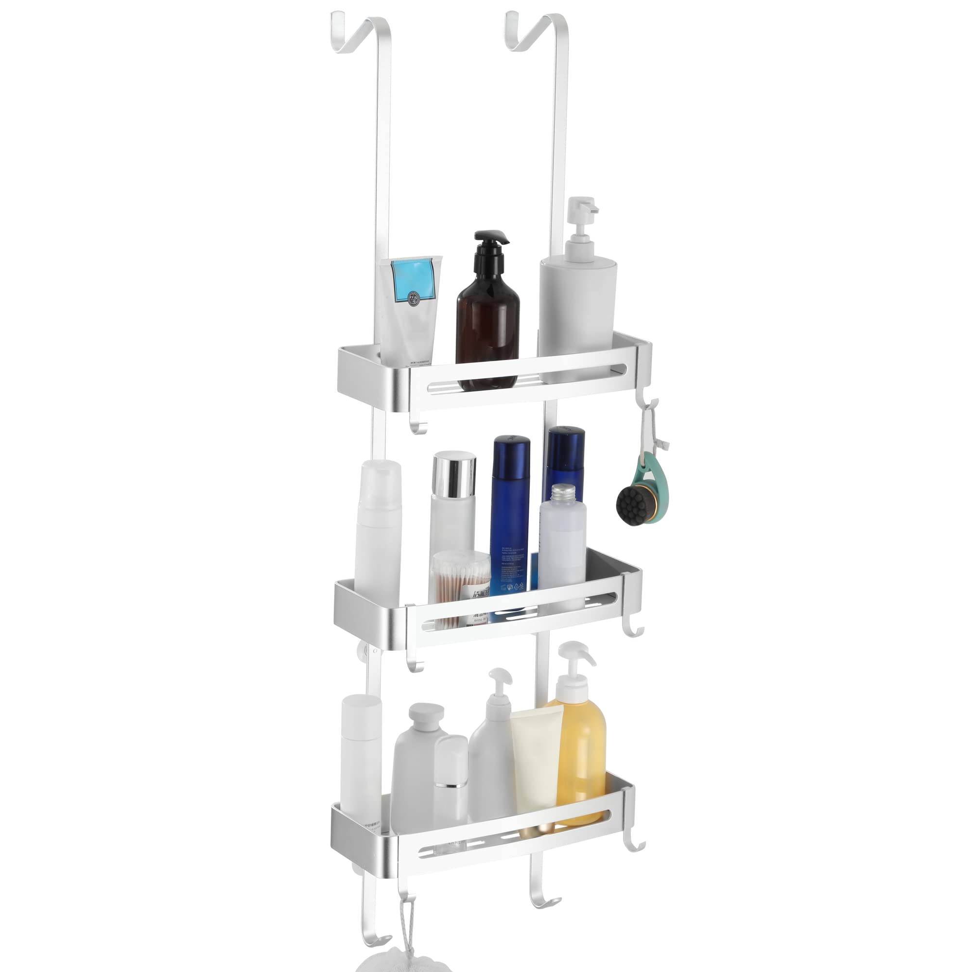 MOGFCT Over the Door Shower Caddy – Rustproof Aluminum Hanging Organizer