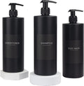 Ezebesta 3-Pack 500ml Black Soap Dispensers with 22 Labels | Jolof Store