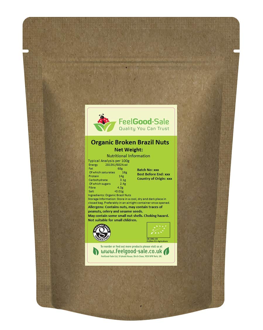 Organic Brazil Nuts Halves – 500g Keto & Vegan Superfood