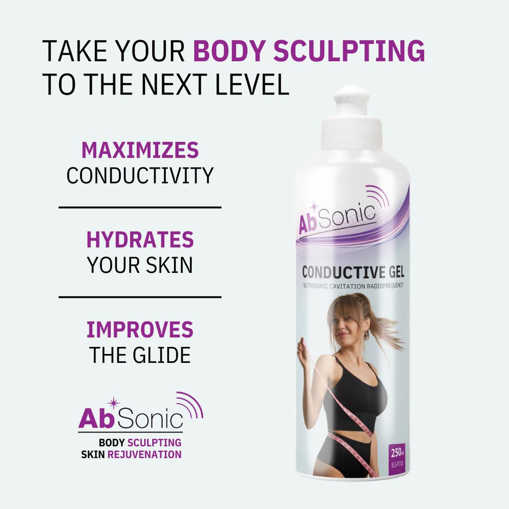 Absonic Conductive Gel for Cavitation & Microcurrent - 2 x 250ml Pack