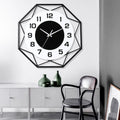 24 Inch Modern Metal Wall Clock – Silent Large Quartz Decor