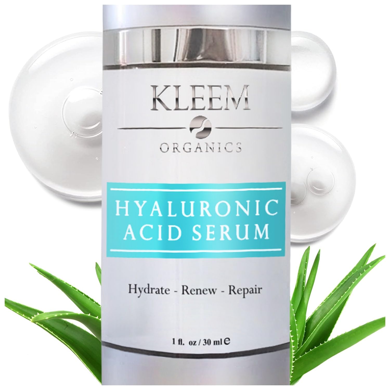 Kleem Organics 2.5% Hyaluronic Acid Face Serum | Anti-Aging & Hydrating