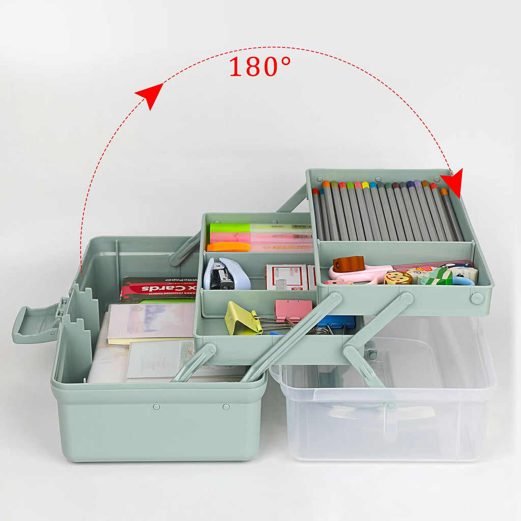 IGNPION 3 Tiers Craft Stackable Storage Box，Plastic Tool Dividers Organiser - image 2