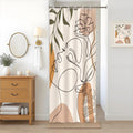 Uiiooazy Abstract Boho Shower Curtain | Green Leaves Waterproof Polyester