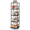 IBUYKE 5 Tier Rotating Bookshelf,Square Bookcases,Black TBC004B - image 1
