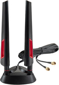Supaerial WiFi 6E Tri-Band 7dBi Magnetic Antenna | Dual RP-SMA Male