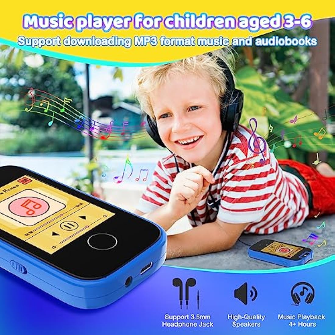 Jolof Store Kids Smart Phone | Dual Camera Toy Phone with MP3 & 8GB SD Card